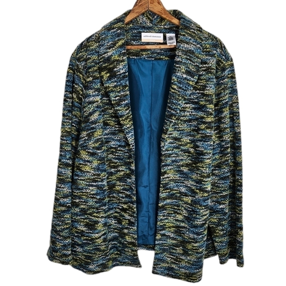 Alfred Dunner Textured Tweed Open Front Jacket, 18W